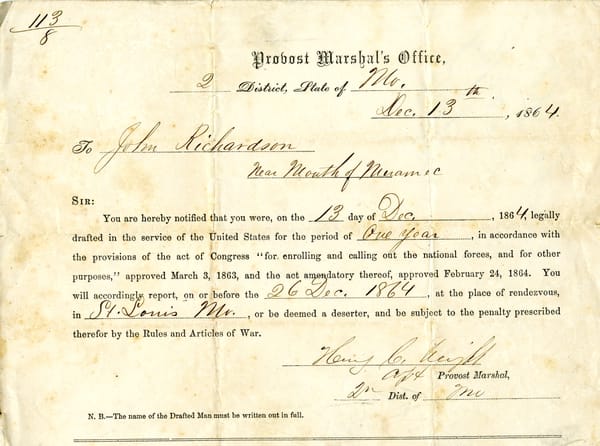 Records of Conscientious Objectors, Deserters, and Substitutes During the Civil War
